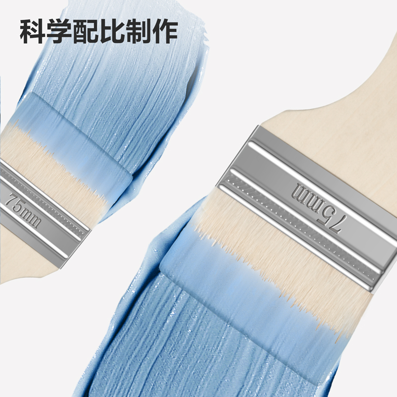 得力工具DL528103羊毛刷3寸2把(白)(包)-得力工具官网